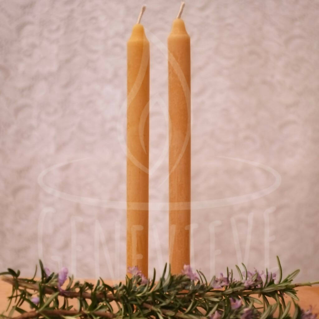 set of two tapers with a light background